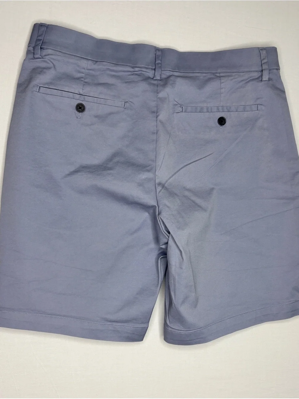 Banana Republic Mens Chino Shorts Gray Blue Stretch Flat Front Size 34 Casual